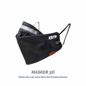 Masker kain 3D V2 Footstep Premium Maya 3ply - Waterproof