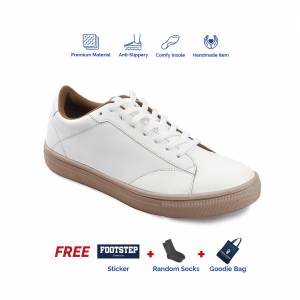 Footstep Footwear Sepatu Pria Sneakers Smith White Gum Original Shoes