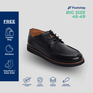 Sepatu Casual Derby Big Size Jumbo Legacy Costa Black