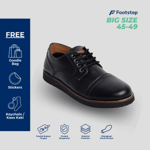 Sepatu Pantofel Big Size Jumbo Legacy Pedro Black